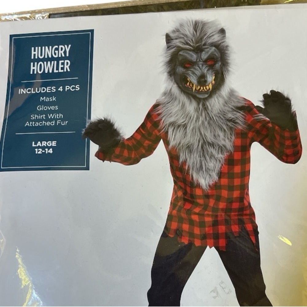 Hungry Howler Costume Boys Child Large 12 - 14 Werewolf